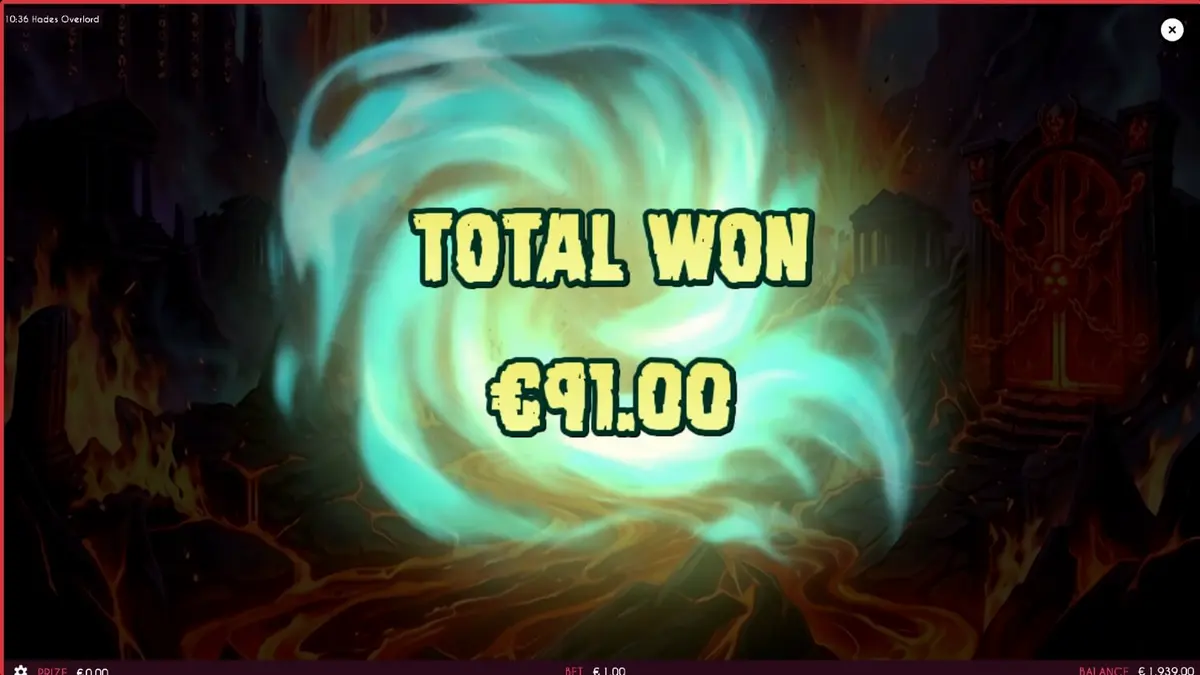 Tampilan visual slot Hades Overlord dengan latar belakang dunia bawah dan simbol mitologi Yunani
